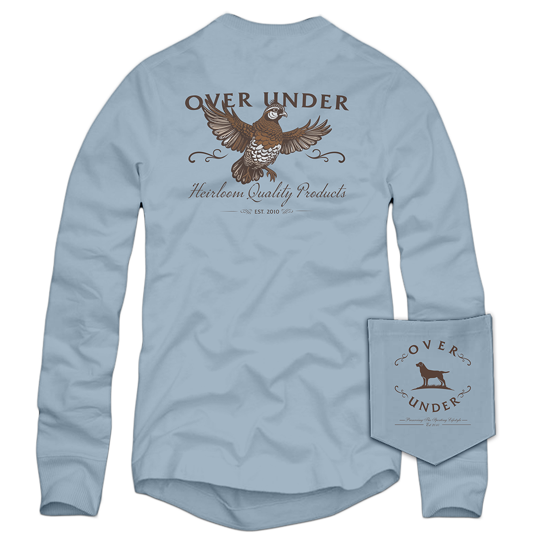 L/S Heirloom Quail T-Shirt Skyride