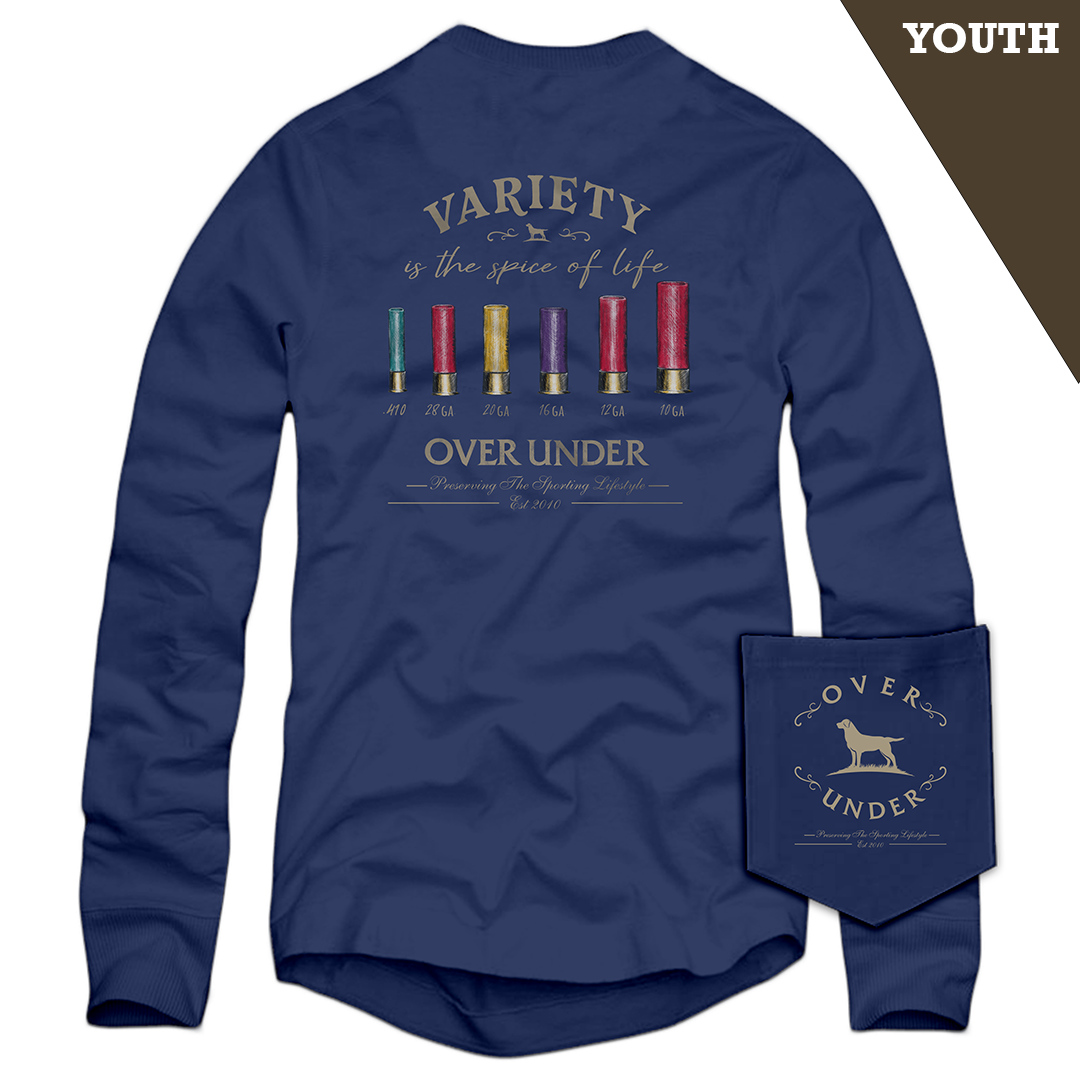 L/S Youth Variety is the Spice of Life T-Shirt Navy