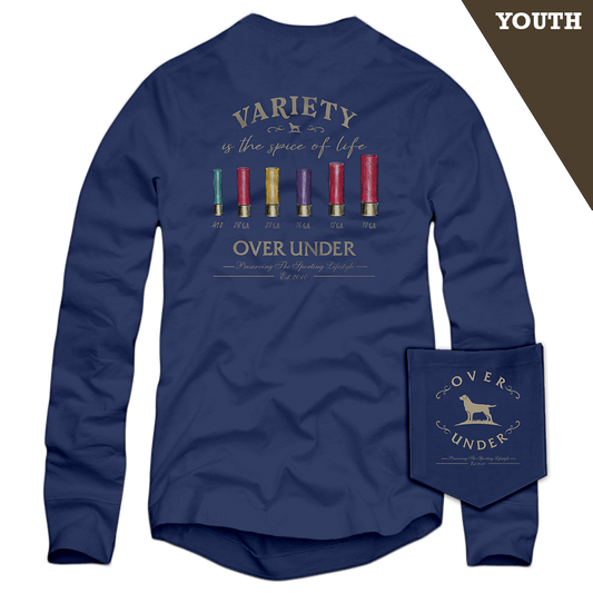 L/S Youth Variety is the Spice of Life T-Shirt Navy