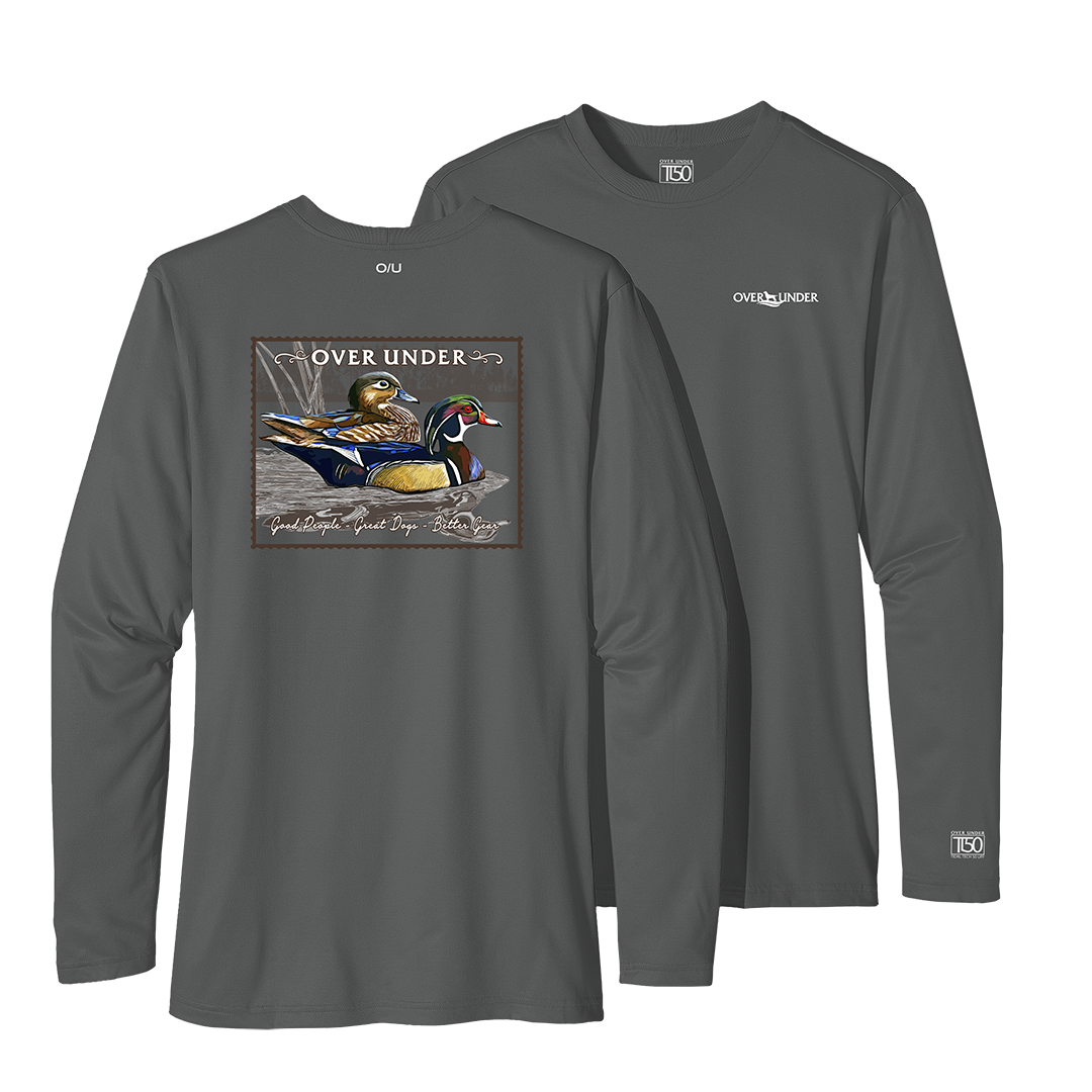 L/S Timber Tech Wood Duck Stamp Boulder