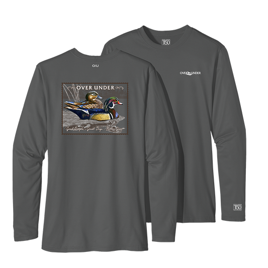 L/S Timber Tech Wood Duck Stamp Boulder